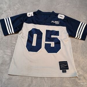 FUBU Sport Navy and White Jersey